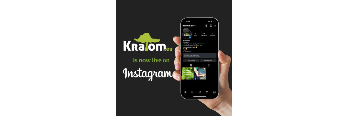 🎉 We zijn nu op Instagram! En we hebben een GEWELDIGE giveaway voor jou! 🎁 - Kratom.eu op Instagram! En we hebben een GEWELDIGE giveaway voor jou! 🎁